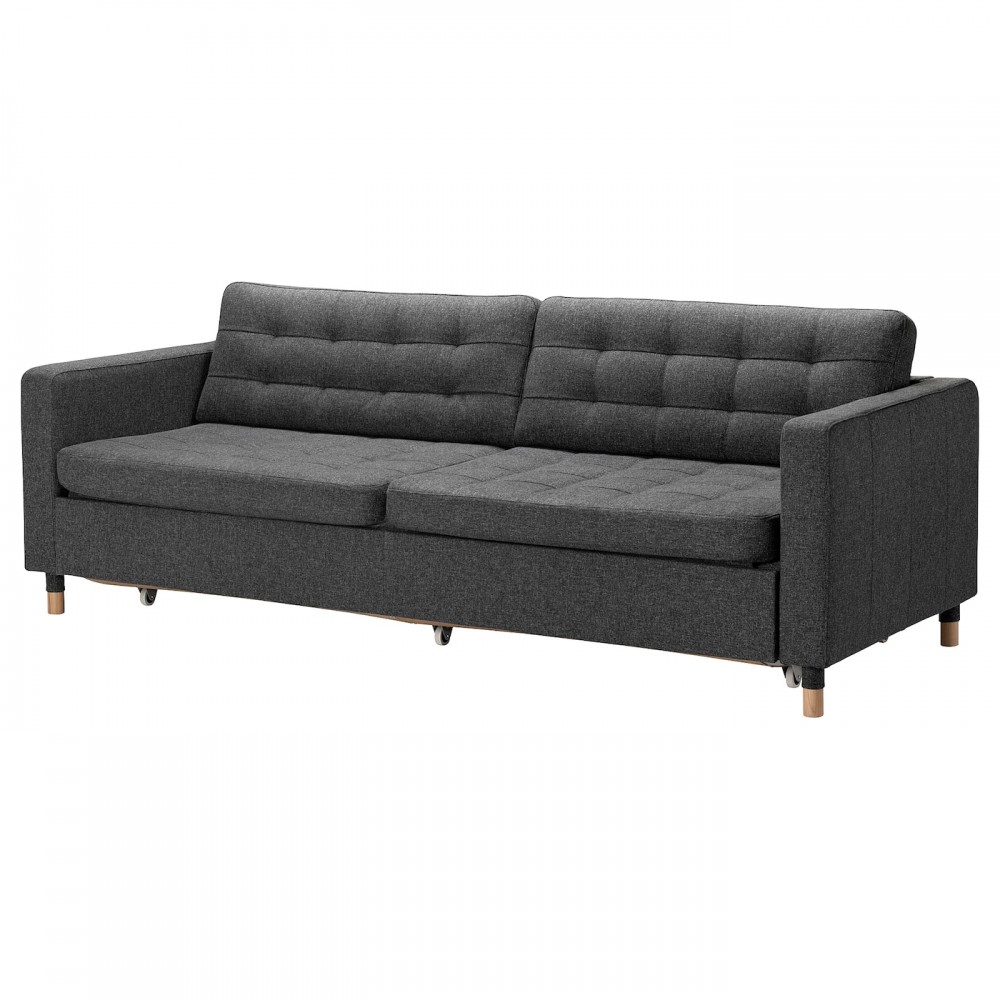 ЛАНДСКРУНА 3-местный диван-кровать, Гуннаред темно-серый/дерево купить винтернет-магазине - IKEA